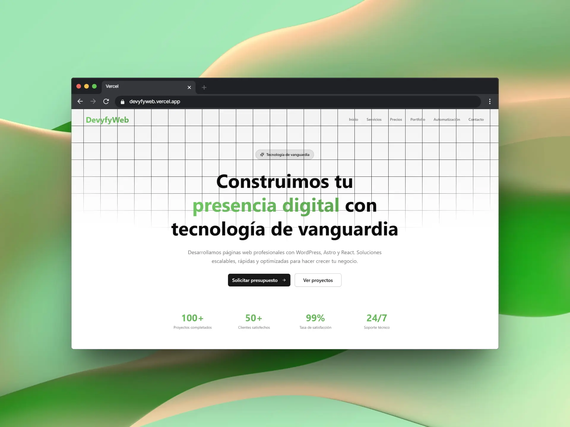 Captura de pantalla del proyecto /projects/devifyweb.webp